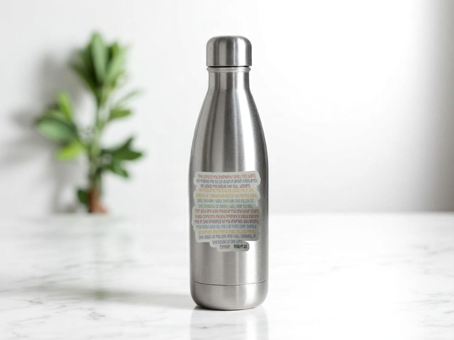 A waterproof Sticker for Psalm 23