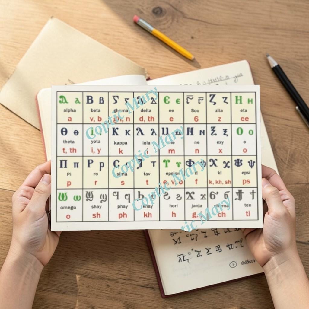 Coptic Letters Cards