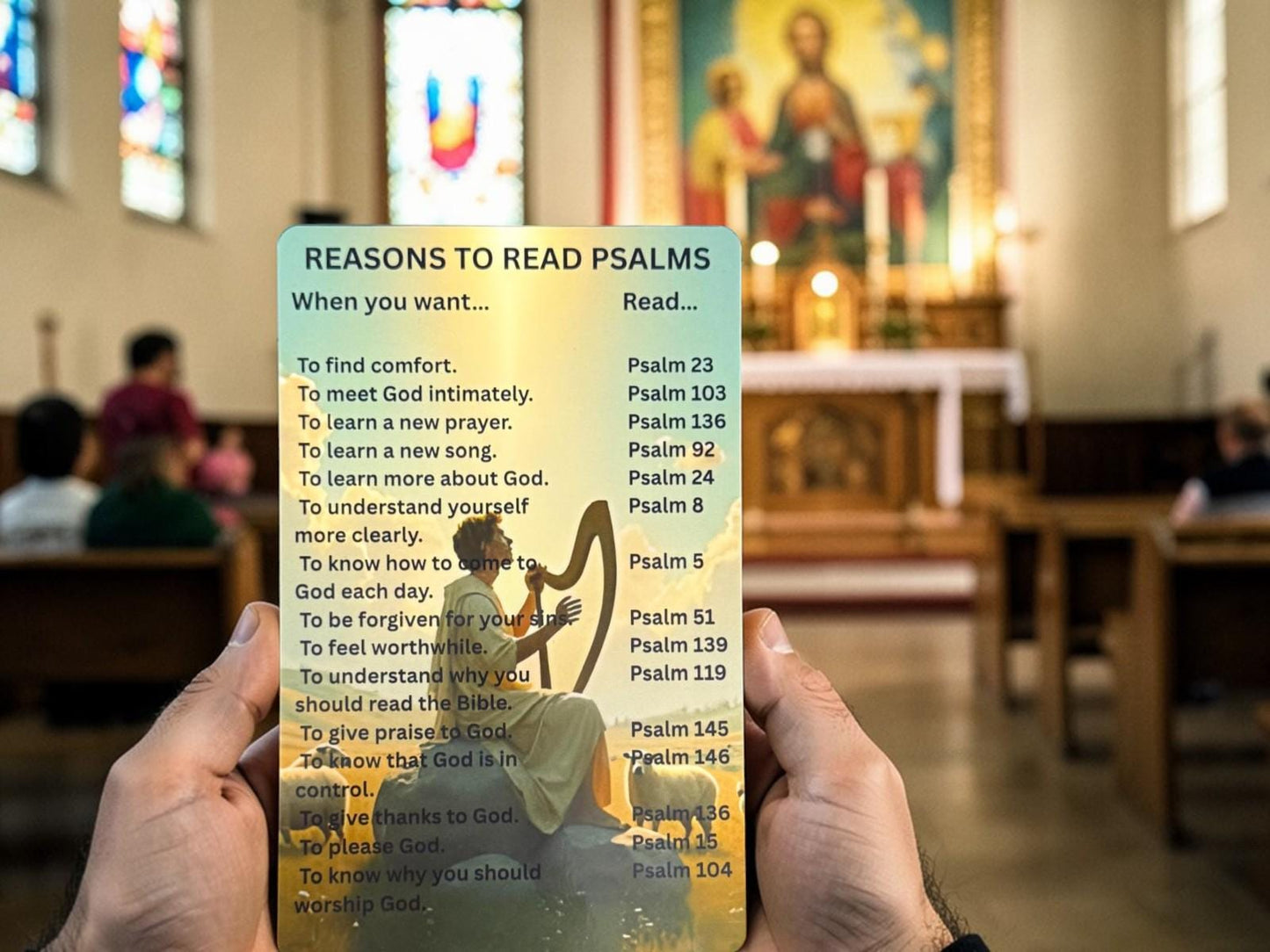 Reasons to read Psalms- Laminated Card in different sizes