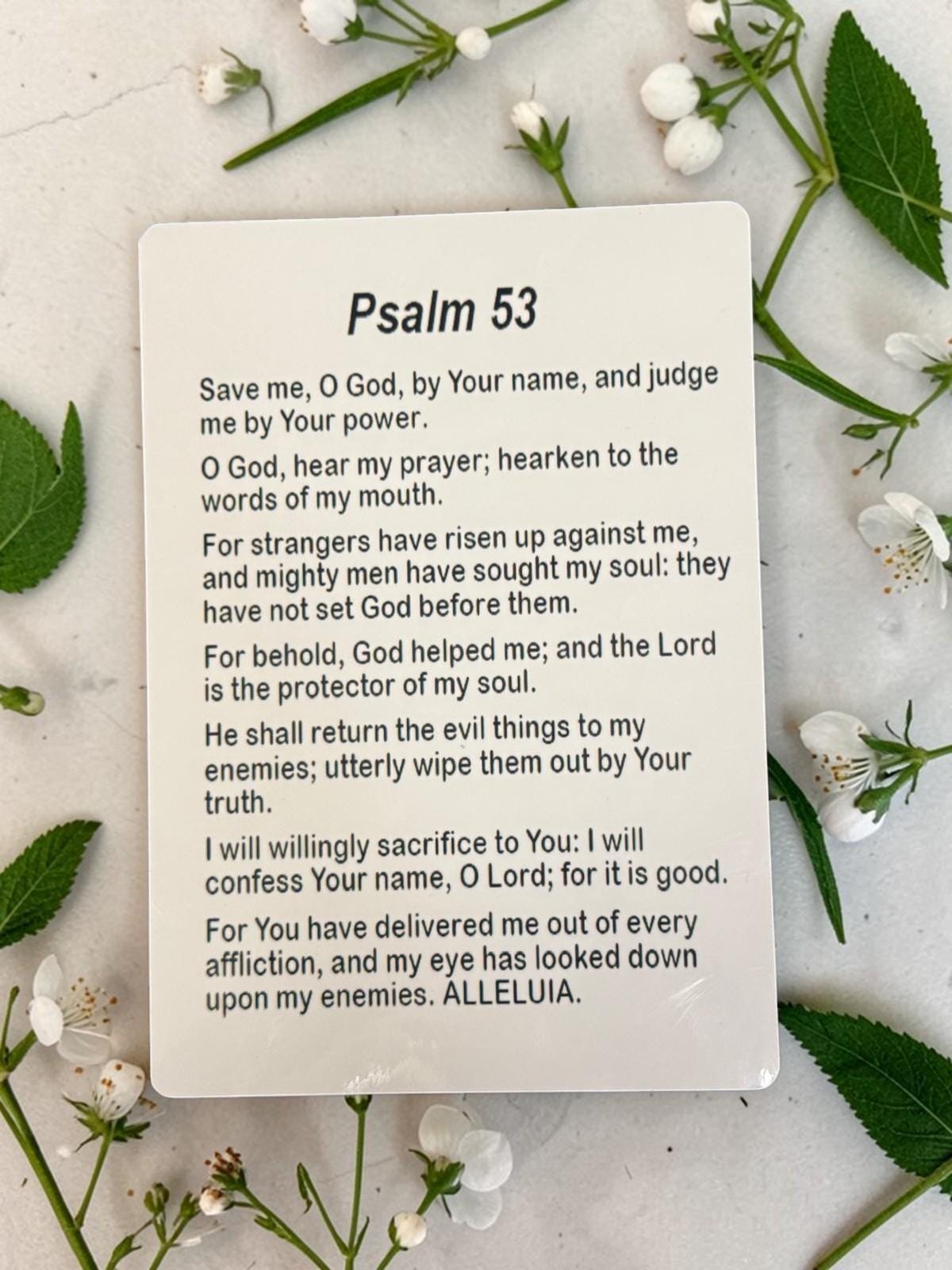 Psalm 53- Laminated Card in different sizes