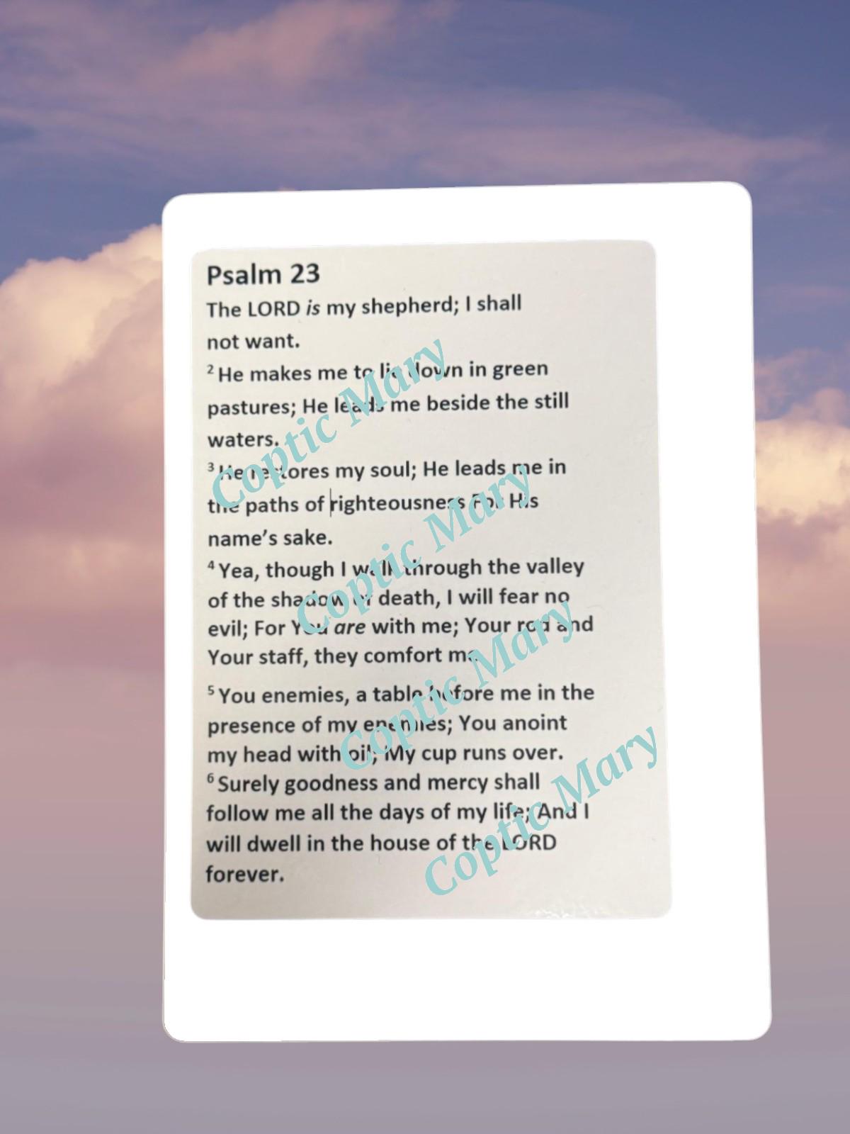 Psalm 23- Laminated Card in different sizes