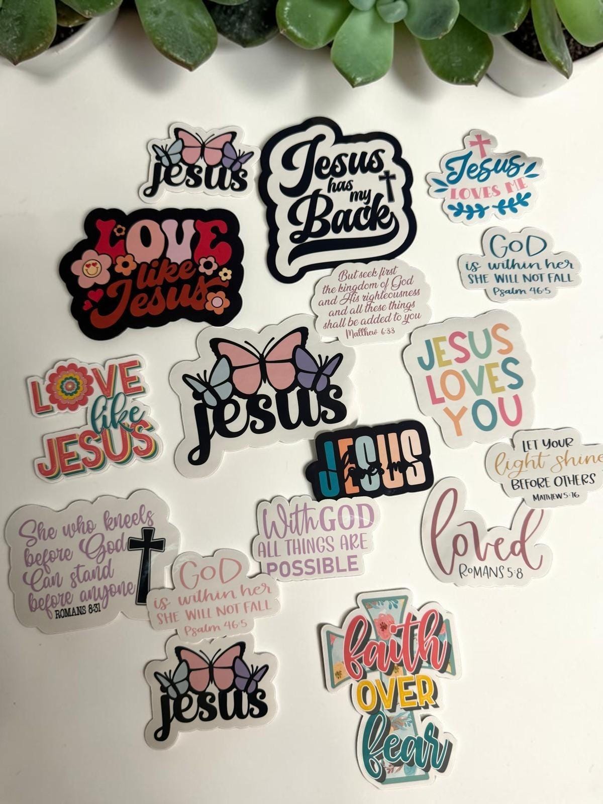 Christian Faith Sticke-Bible Verse Vinyl Decals- Waterproof